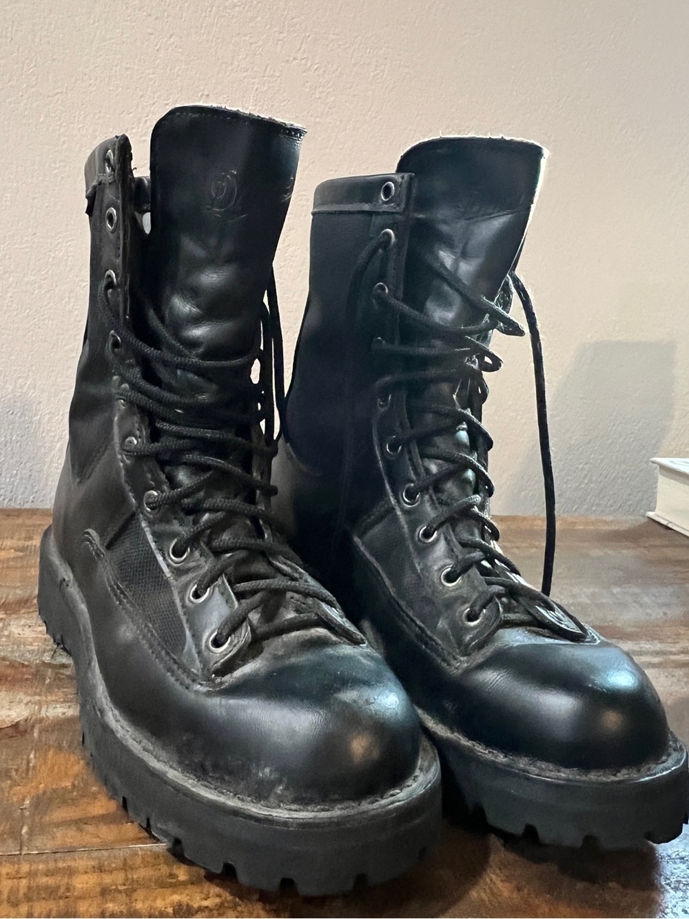 Danner Black Leather Lace-Up womens Tactical Boots